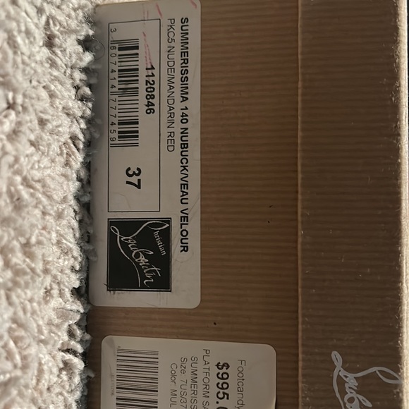 Christian louboutin          SUMMERISSIMA 140 NUBUCK/VEAU VELOUR SZ 37 - Picture 5 of 5